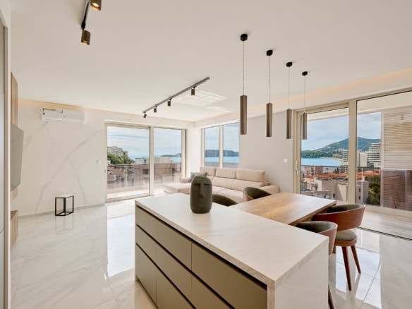 Квартира в Рафаиловичи №2332 8 Полностью меблированная квартира с панорамным видом на лазурное Адриатическое море