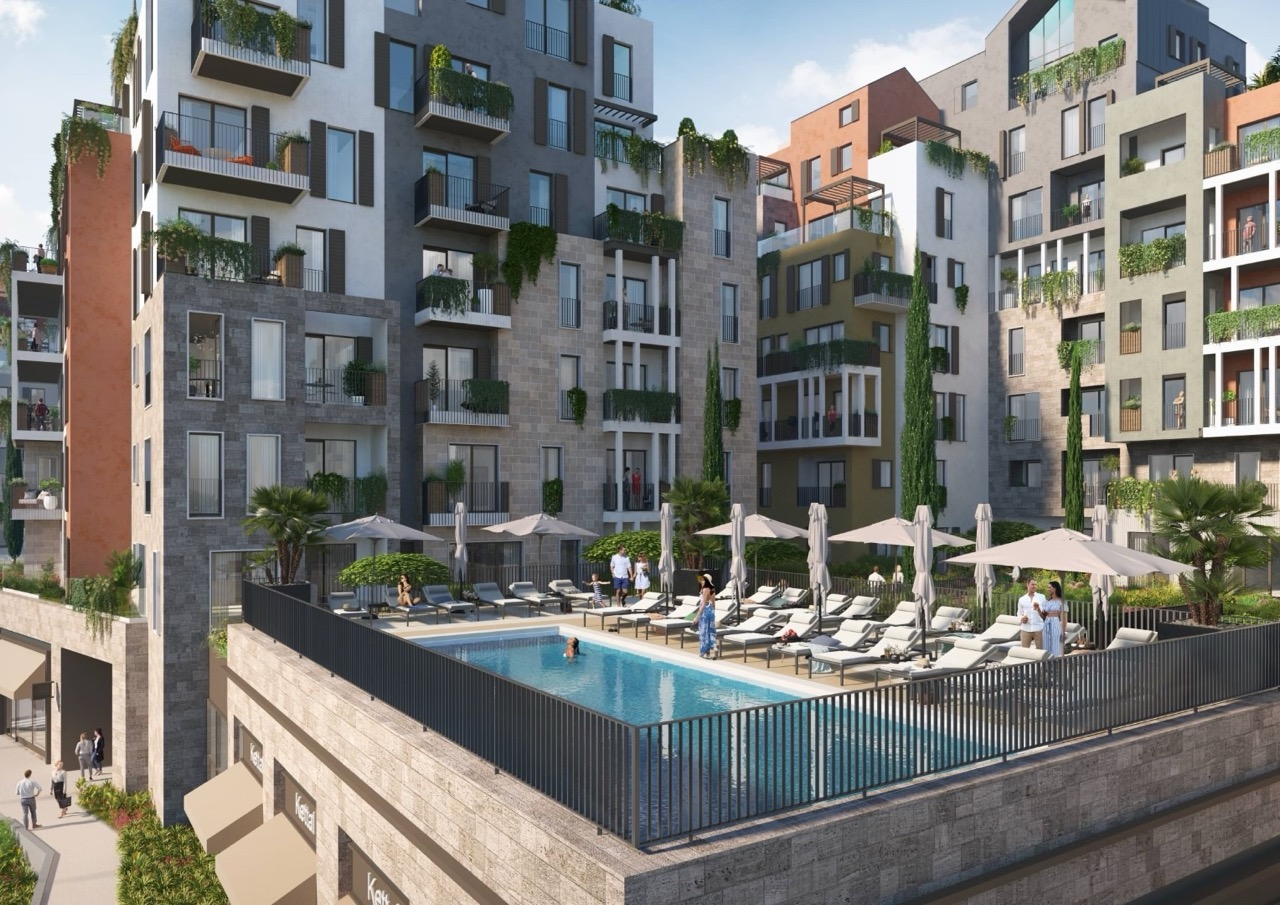 Роскошная квартира с 2 спальнями, здание Sirocco, Boka Place, Porto Montenegro в Тивате